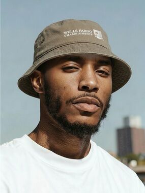 NWT AHead Men's Tan Khaki Bucket Hat Wells Fargo Championship Golf Size L/XL